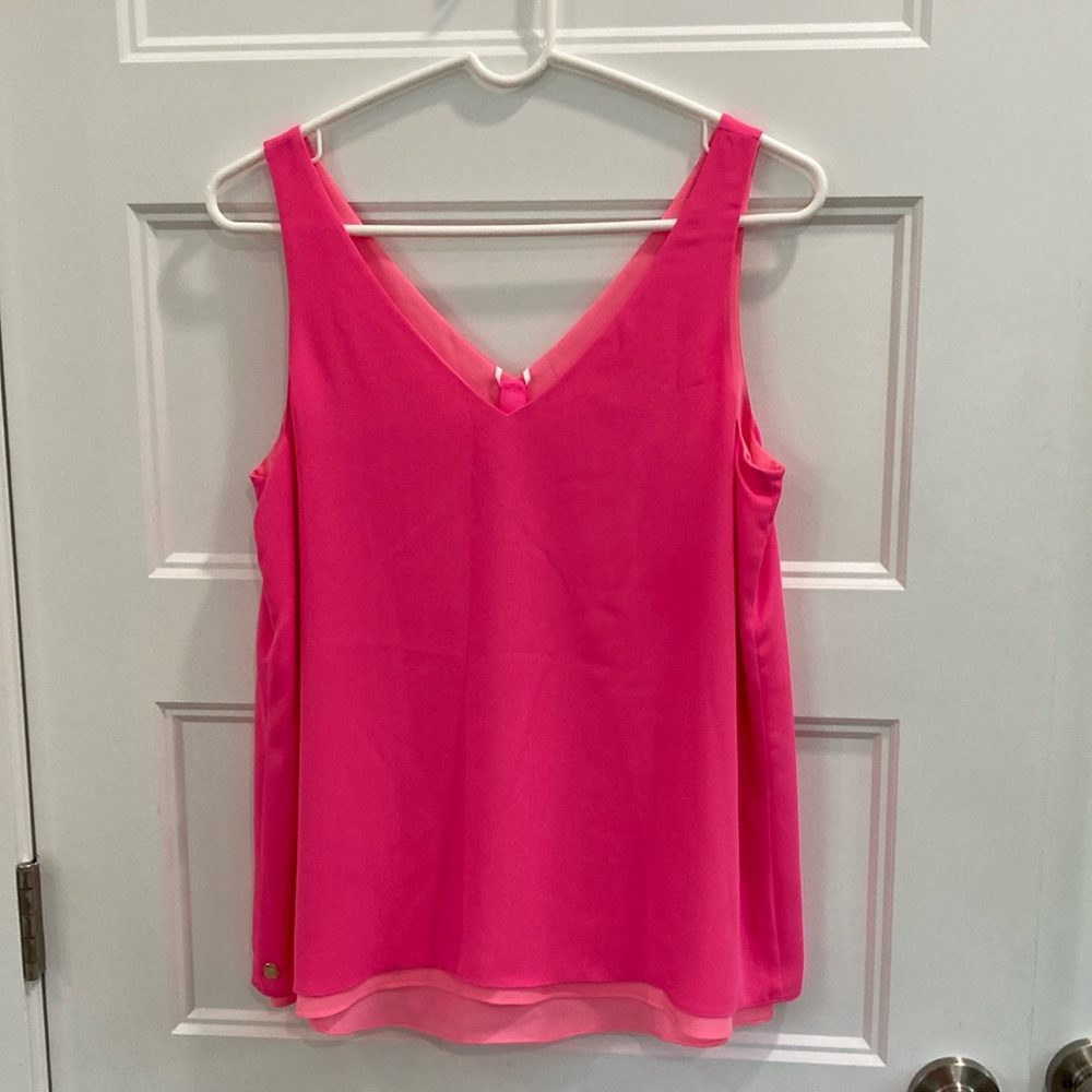 Hot pink/pink chiffon top